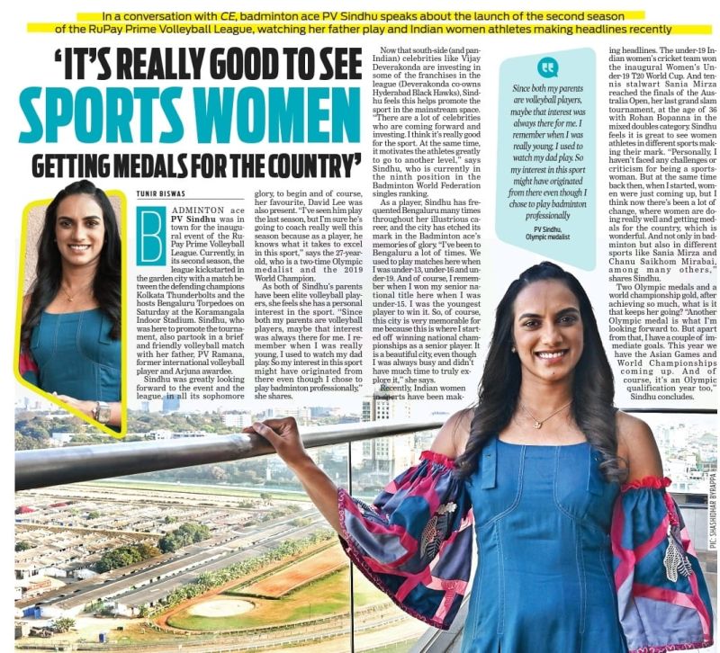 ‘It’s really good to see sports women getting medals for the country’: PV&nbsp;Sindhu