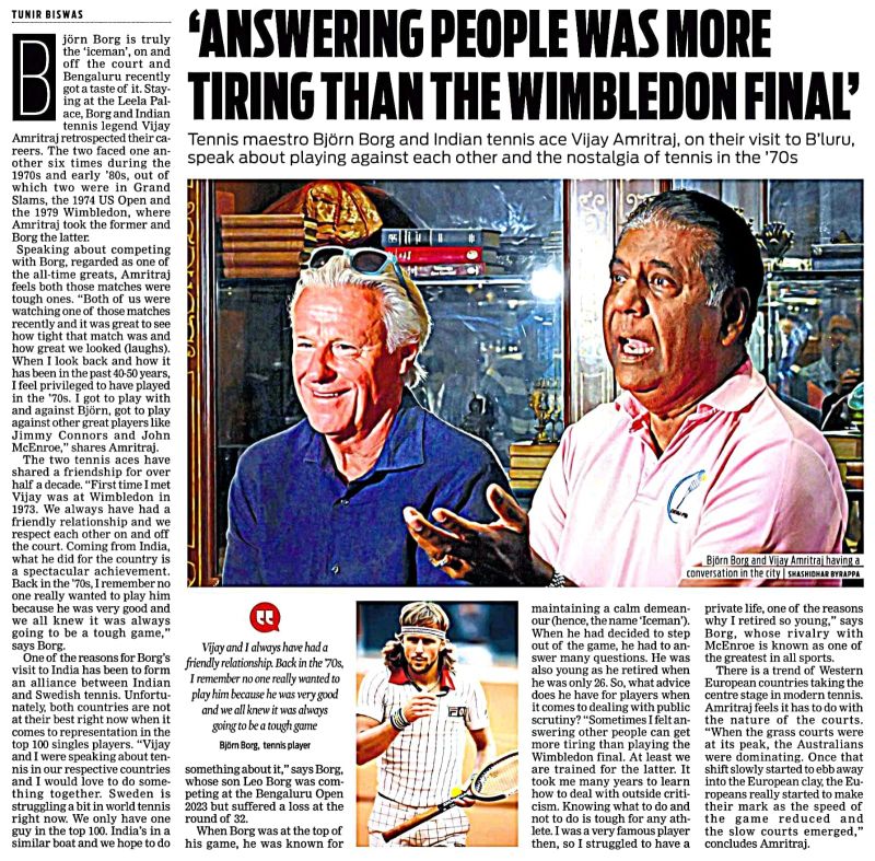 ‘Answering people was more tiring than the Wimbledon final’: Björn&nbsp;Borg